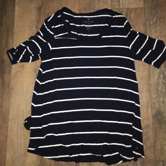 Striped navy blue shirt from American Eagle - Picture 1 of 2